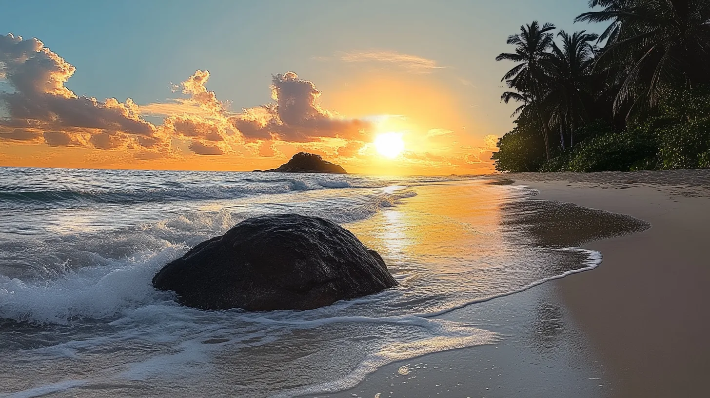 Tropical beach in Seychelles