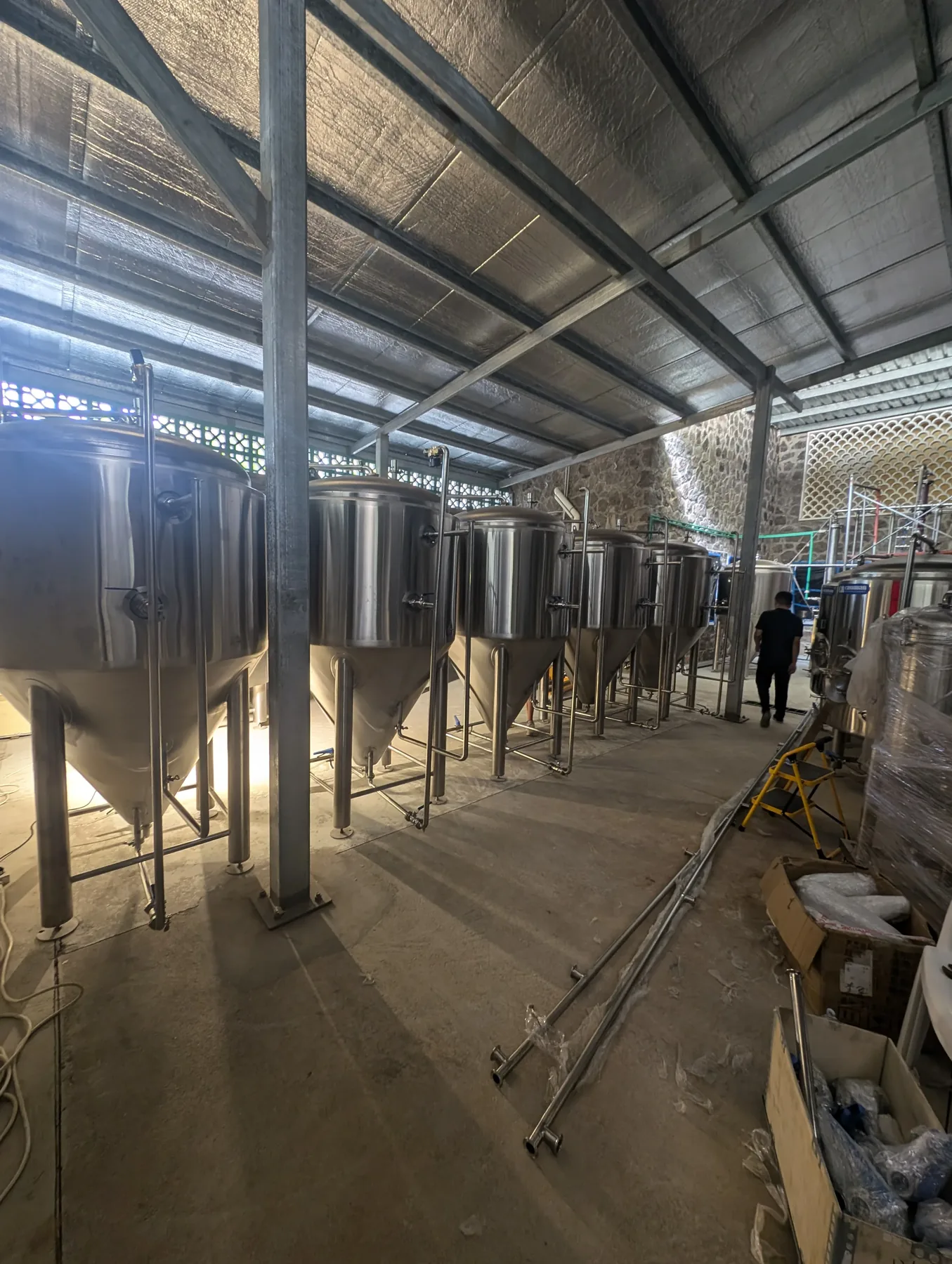 Brewhouse installation in progress – view 3