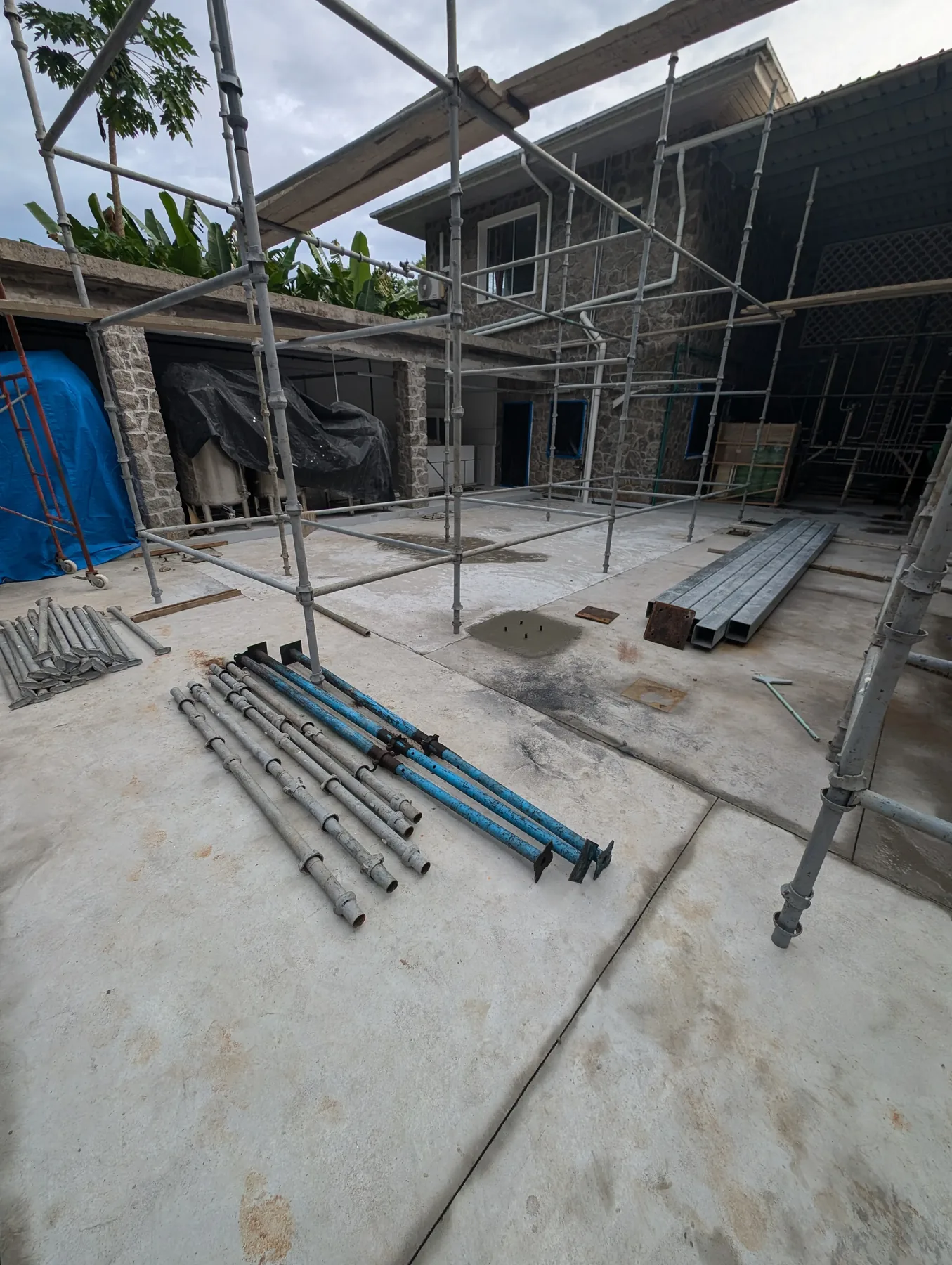 Roof installation begins
