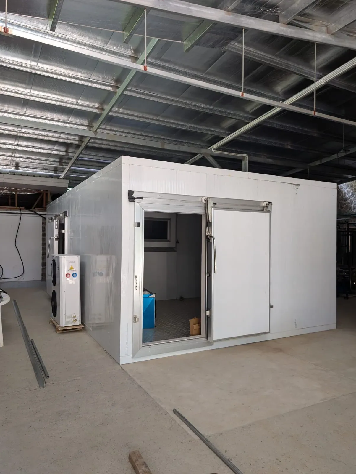 Cold room nearing 80% completion